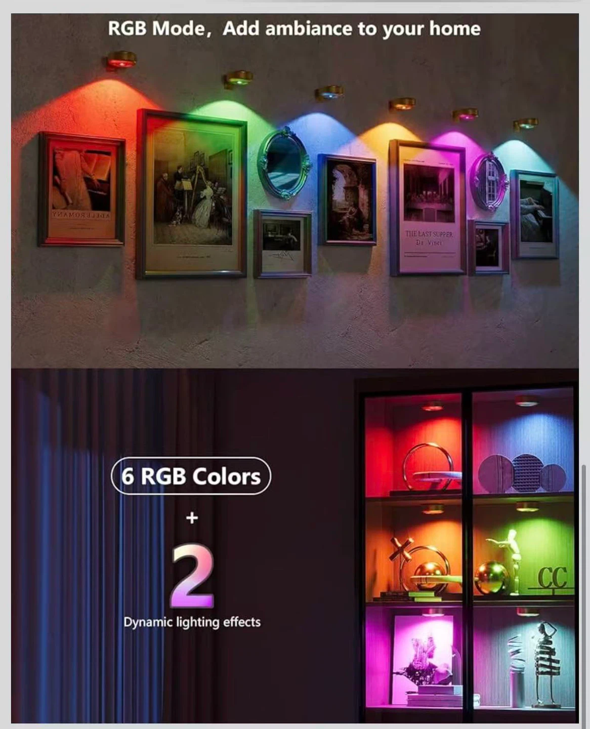 Rechargeable LED Puck Lights with Remote (Set of 3) - photo 4