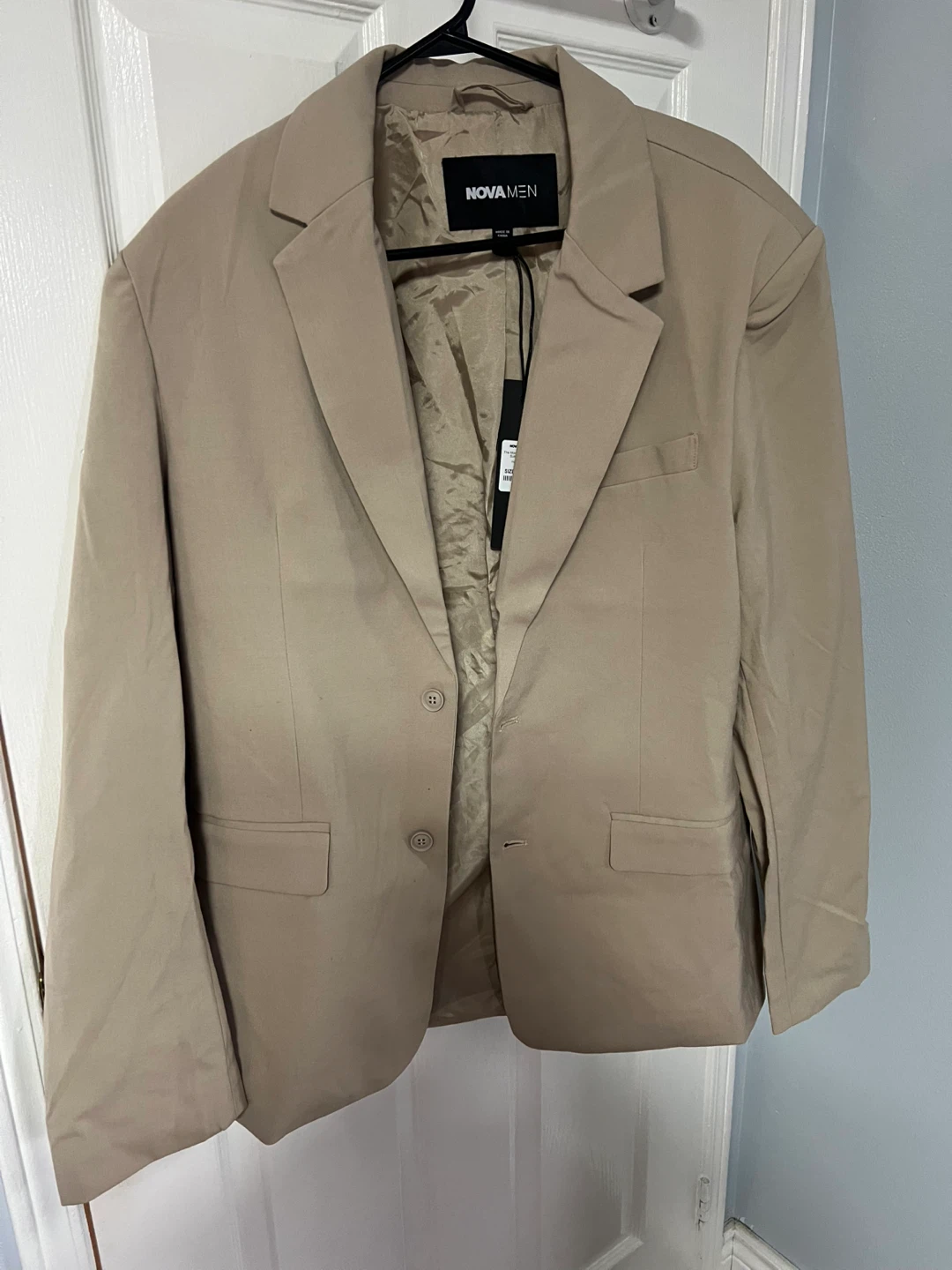 NOVA MEN The Modern Stretch Suit Jacket - Tan - Size L
