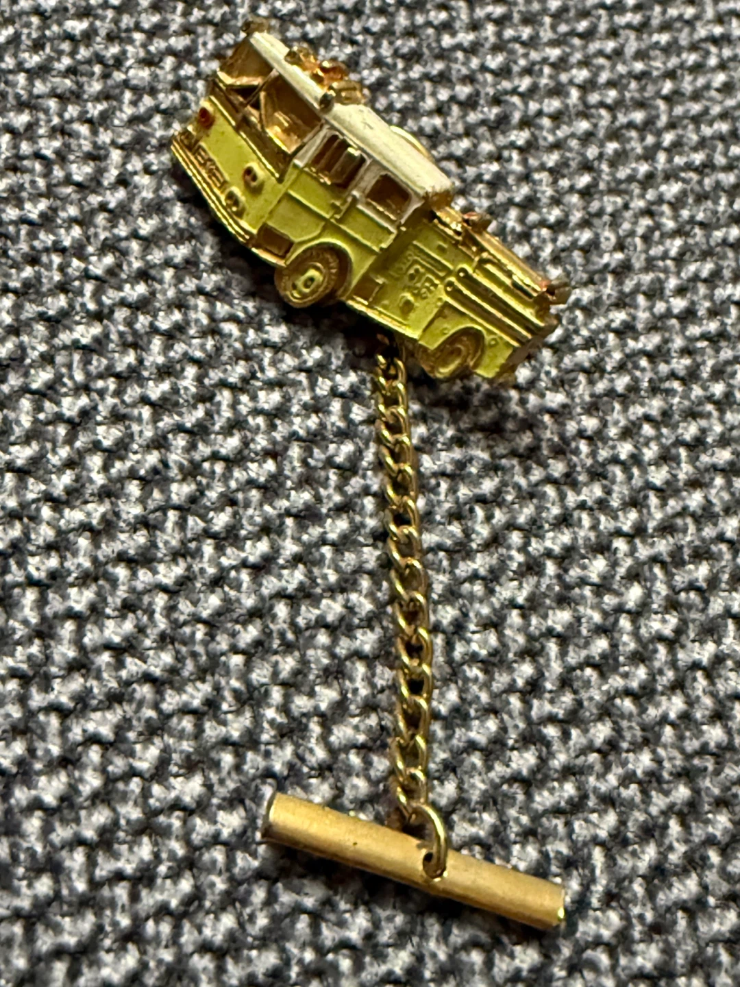 Vintage Fire Truck Tie Tac Pin