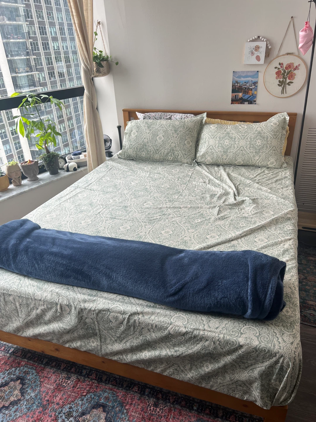 Wooden Bed Frame and Memory foam mattress - Queen sized