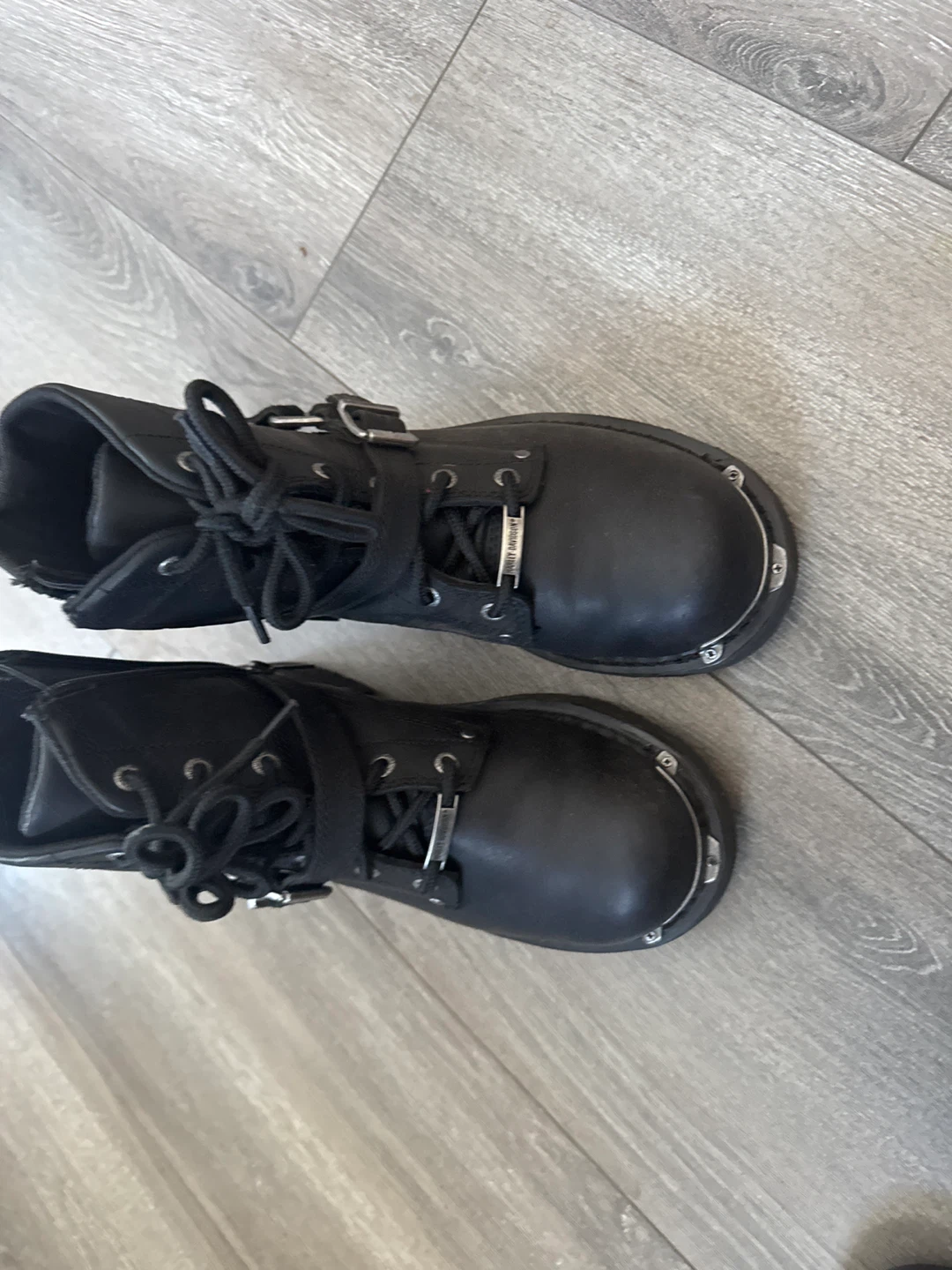 Harley-Davidson Black Leather Boots Women 8M