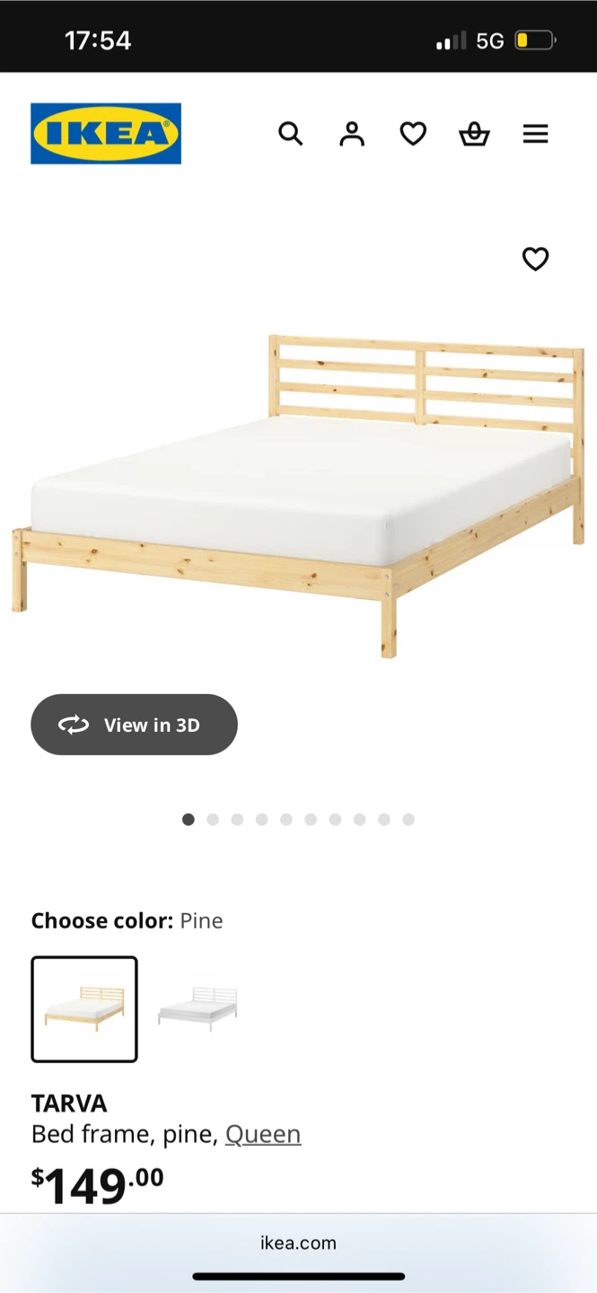 Delivery available!! IKEA Queen Bed Frame and mattress - photo 2
