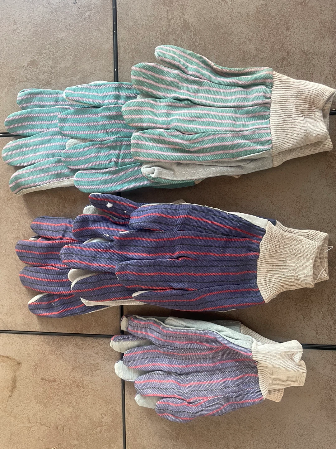 Work Gloves - Striped Cotton Canvas - photo 2