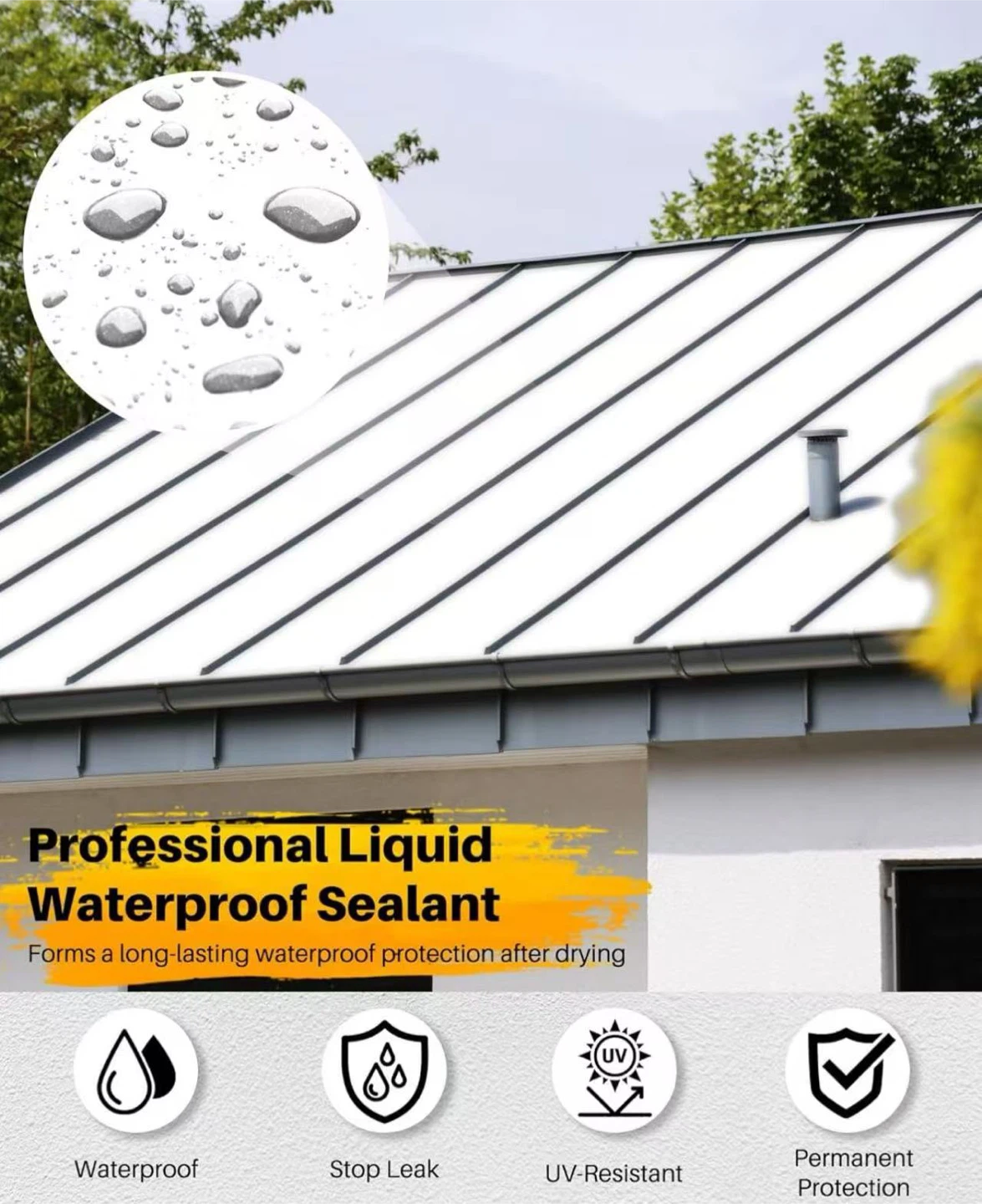 Premium Eco-Friendly Waterproof Sealant Coating - White (1.5L) - photo 3
