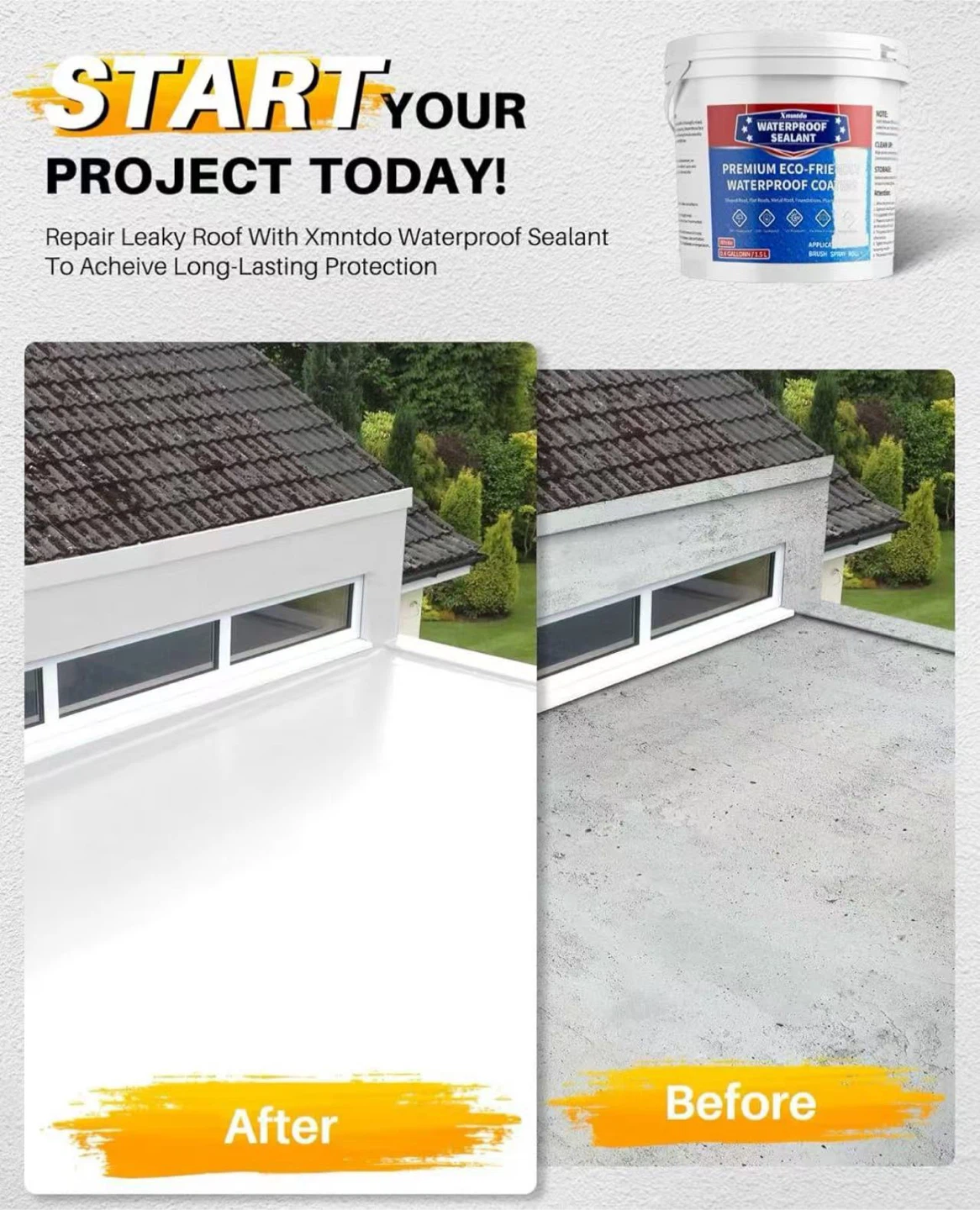 Premium Eco-Friendly Waterproof Sealant Coating - White (1.5L) - photo 2