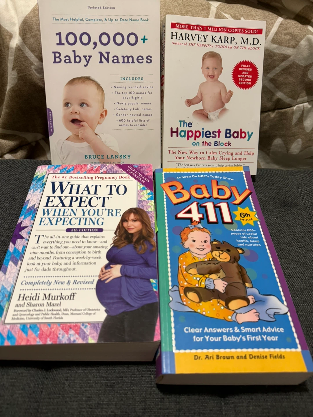 Bundle of 4 Baby Books: Names, Pregnancy, Sleep