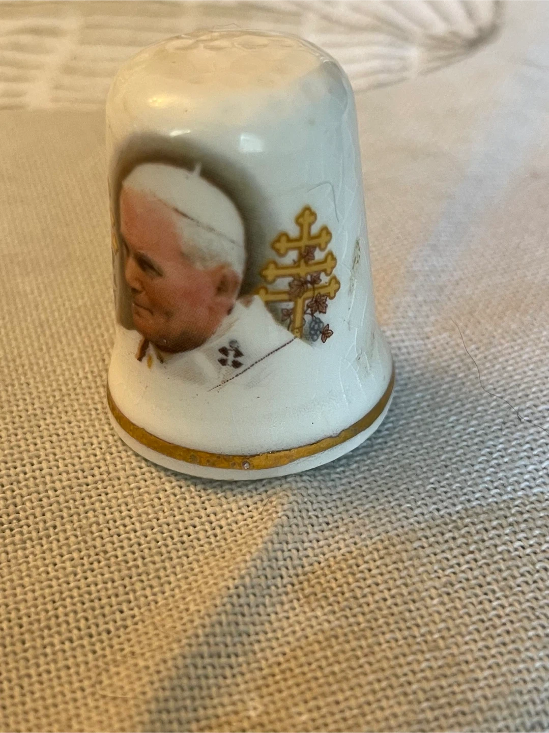 Pope John Paul II Thimble - Fine Bone China - Made in England