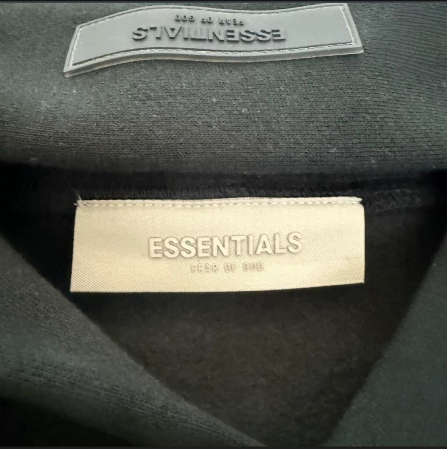 Fear of God Essentials Black Hoodie - photo 3