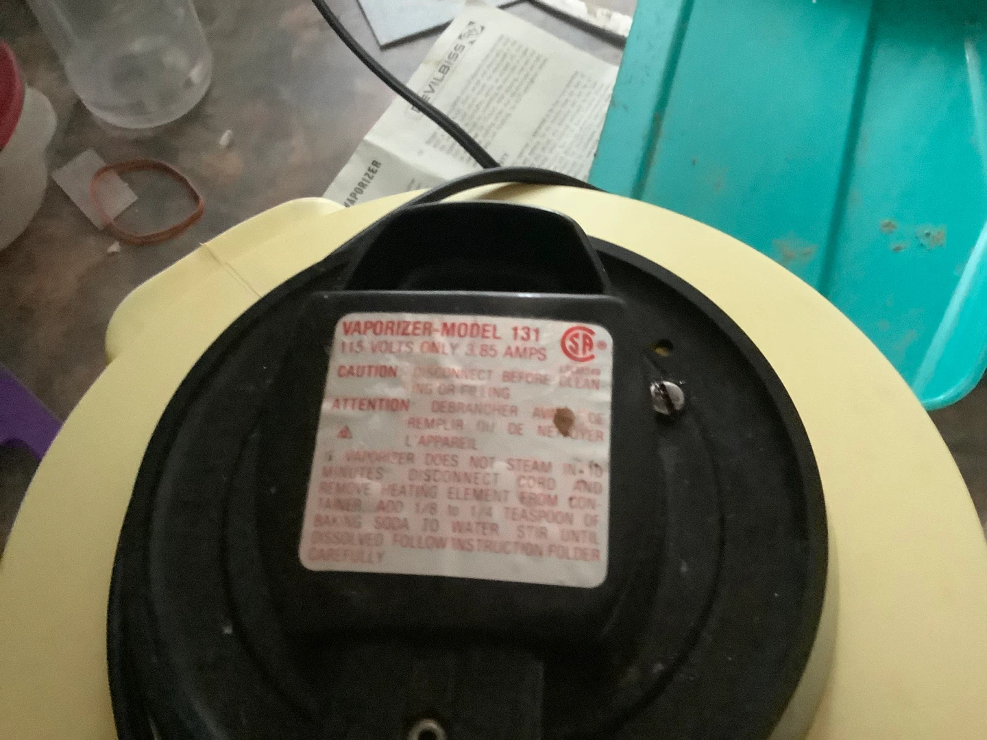 Devilbiss Steam Vaporizer Model 131 - photo 3