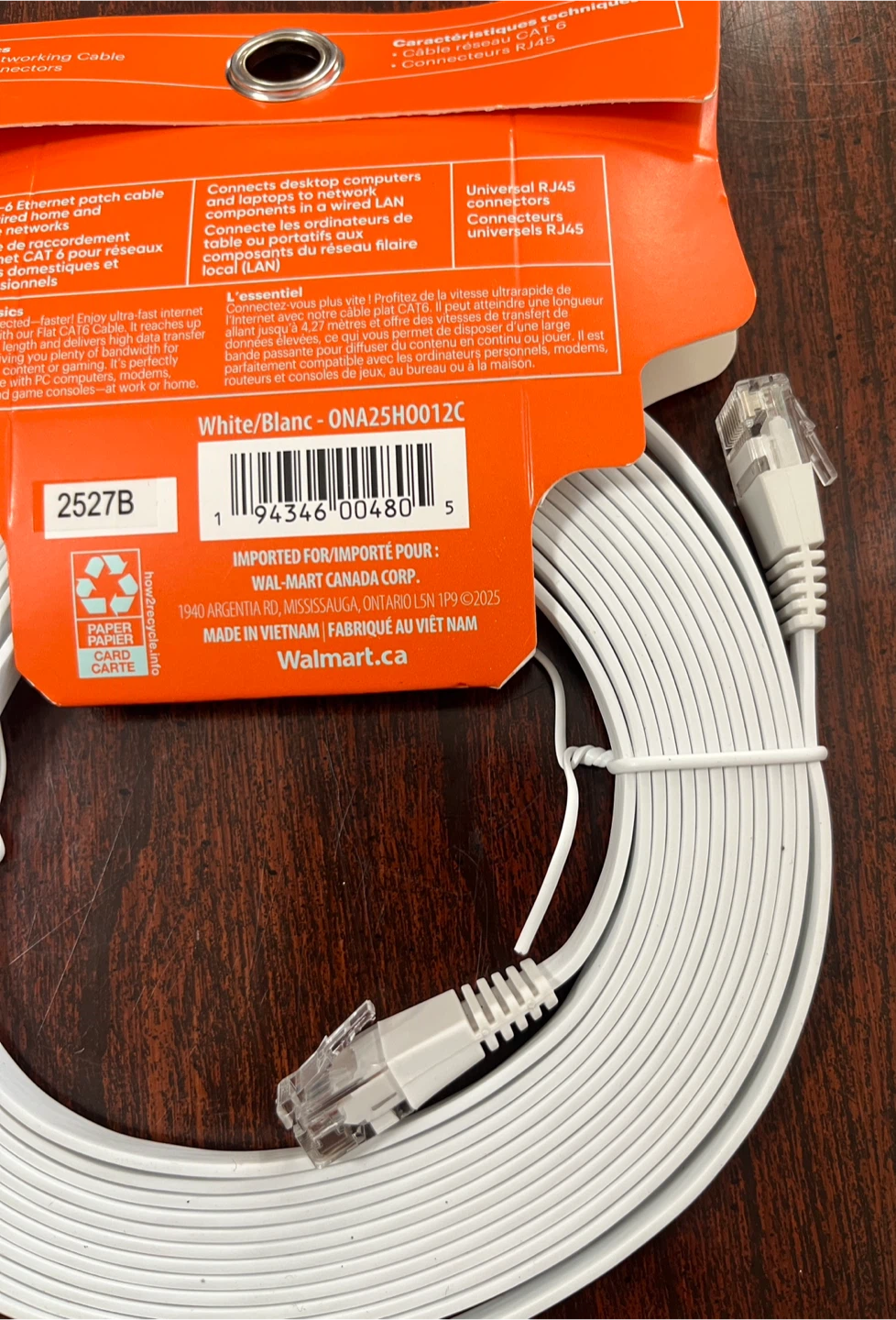 Onn. Flat CAT6 Cable 14 ft - photo 5