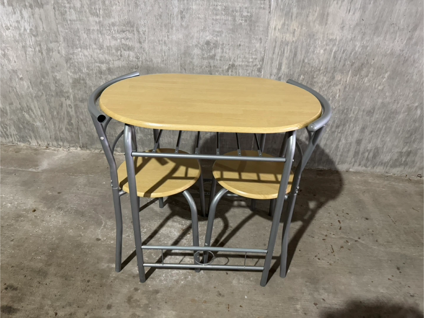 2-Piece Dining Set with Oval Table and 2 Chairs