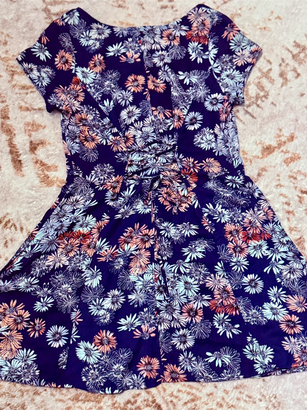 Floral Print Mini Dress - Size S - photo 2
