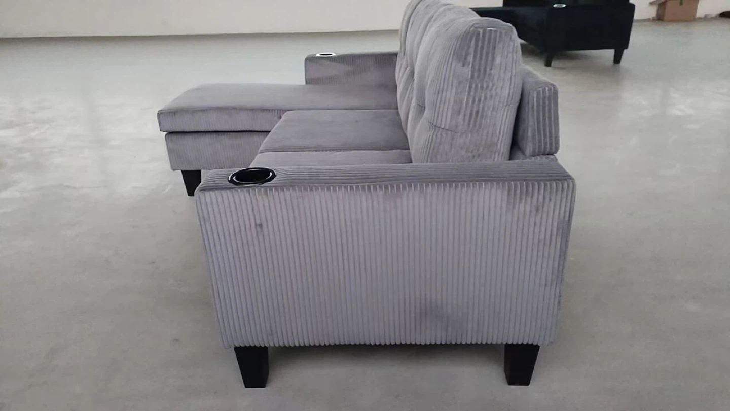 Grey sectional sofa - photo 3