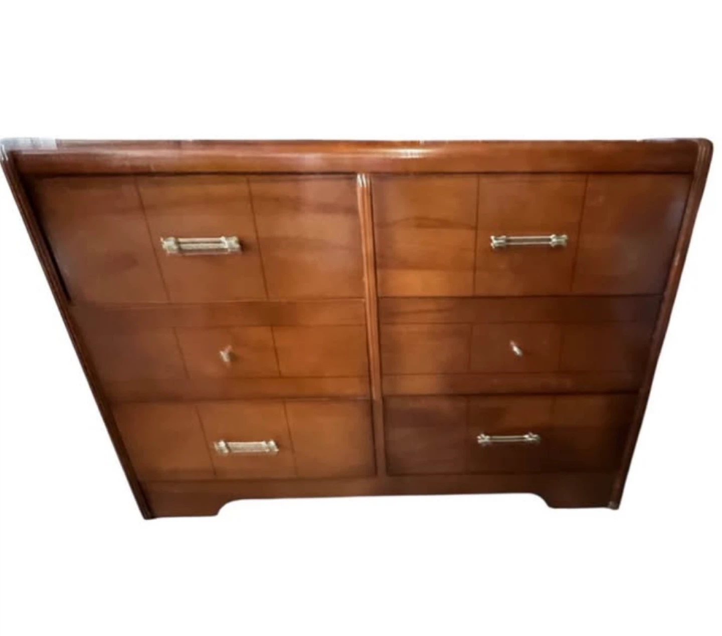 Vintage Wooden Dresser with 6 Drawers