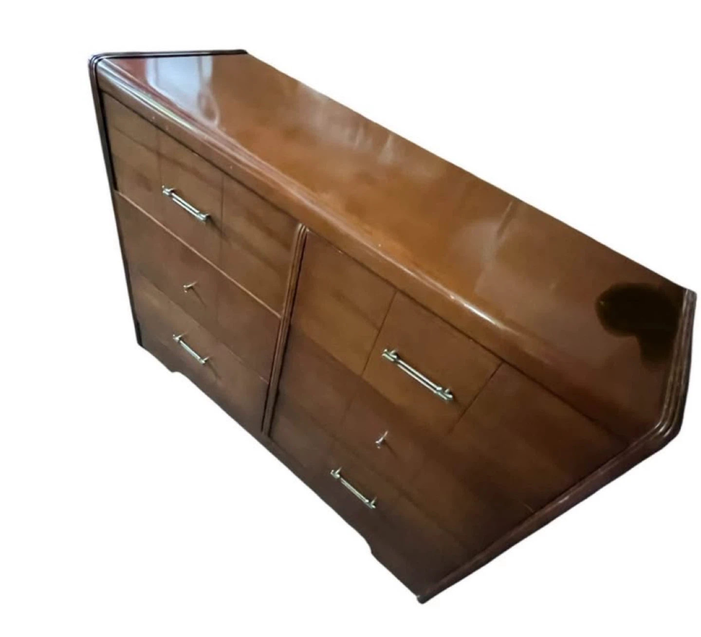 Vintage Wooden Dresser with 6 Drawers - photo 4