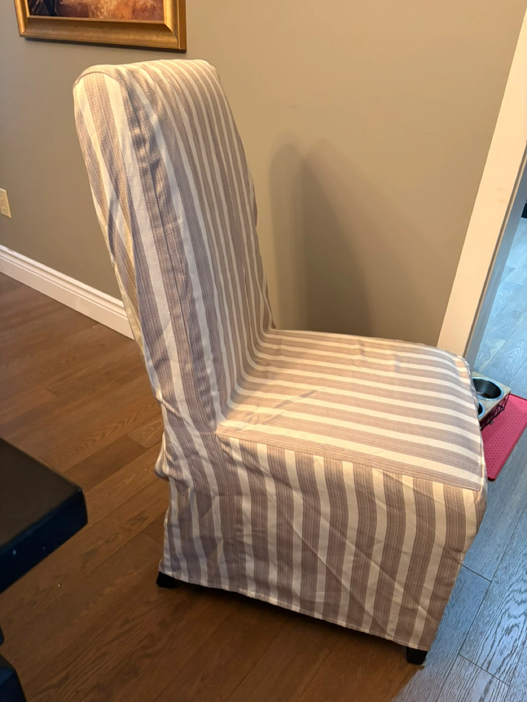 Striped Dining Chair Slipcover - photo 3