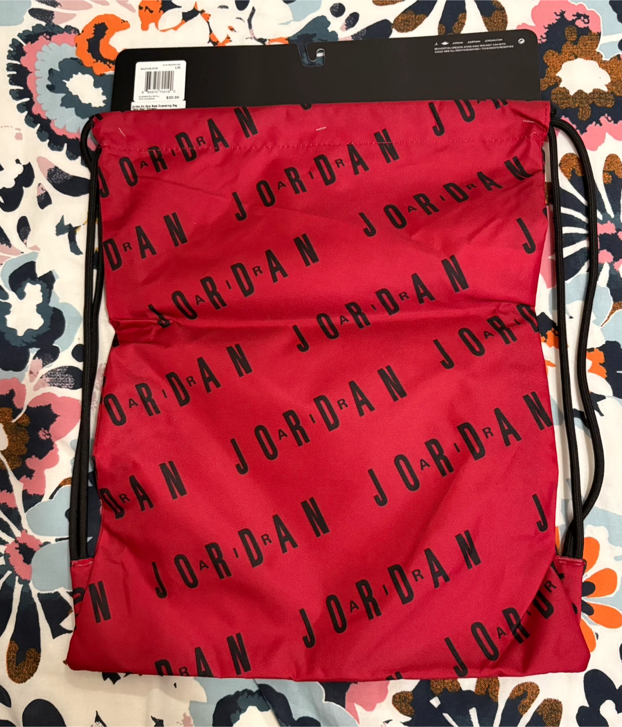 Jordan Air Gym Sack Drawstring Bag "Gym Red" - photo 2