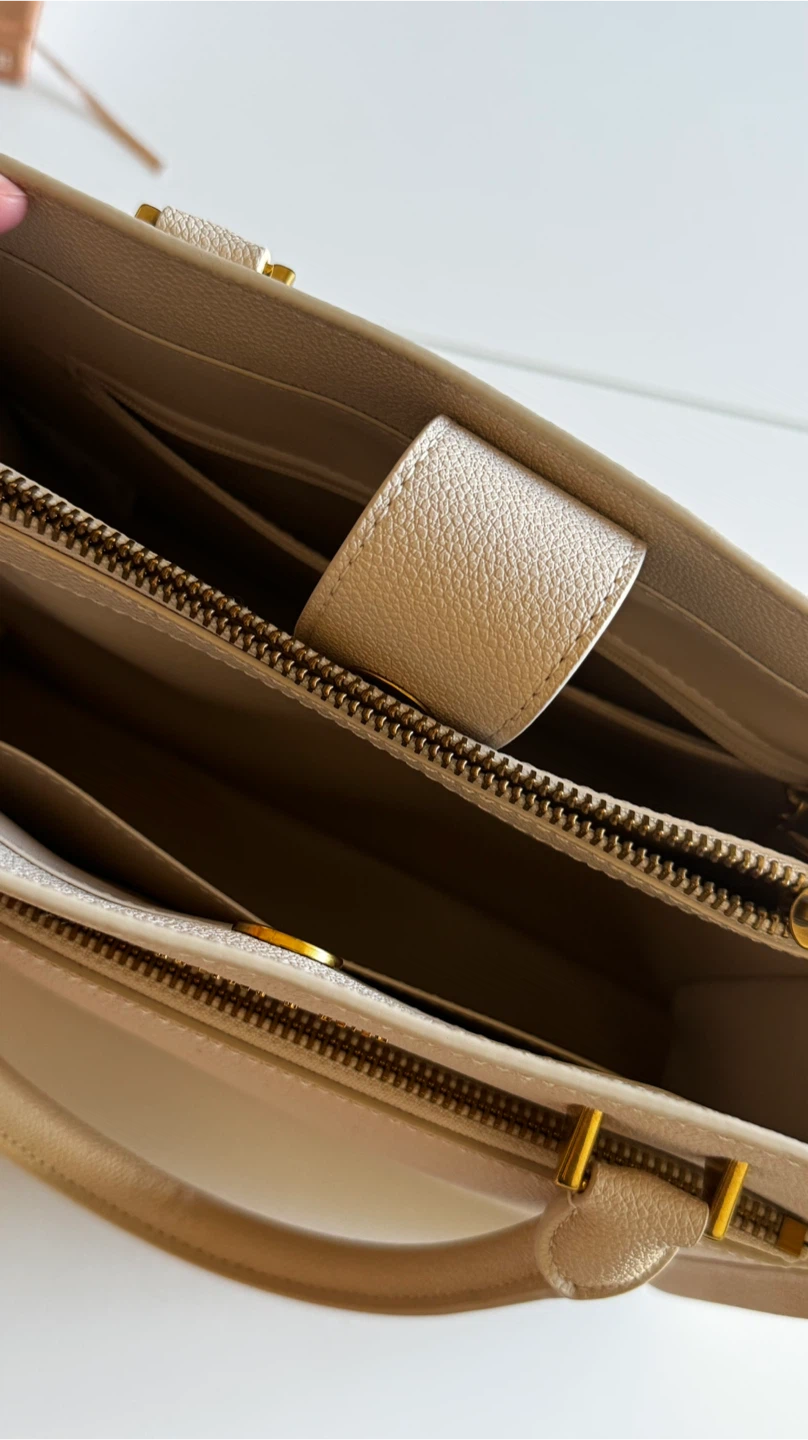 Charles & Keith Beige Faux Leather Top Handle Bag - photo 2