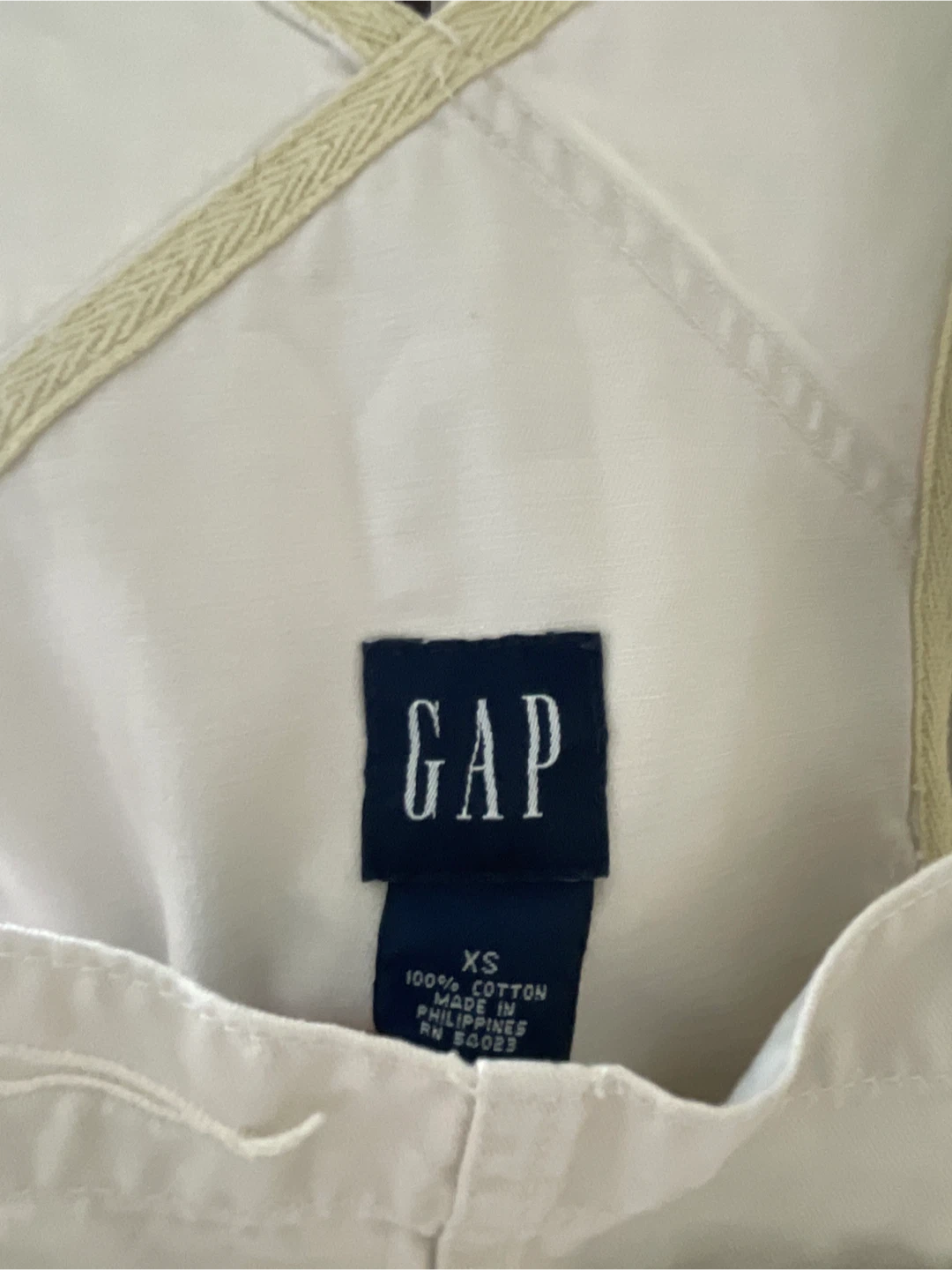 GAP White Denim Overalls Size XS - photo 2
