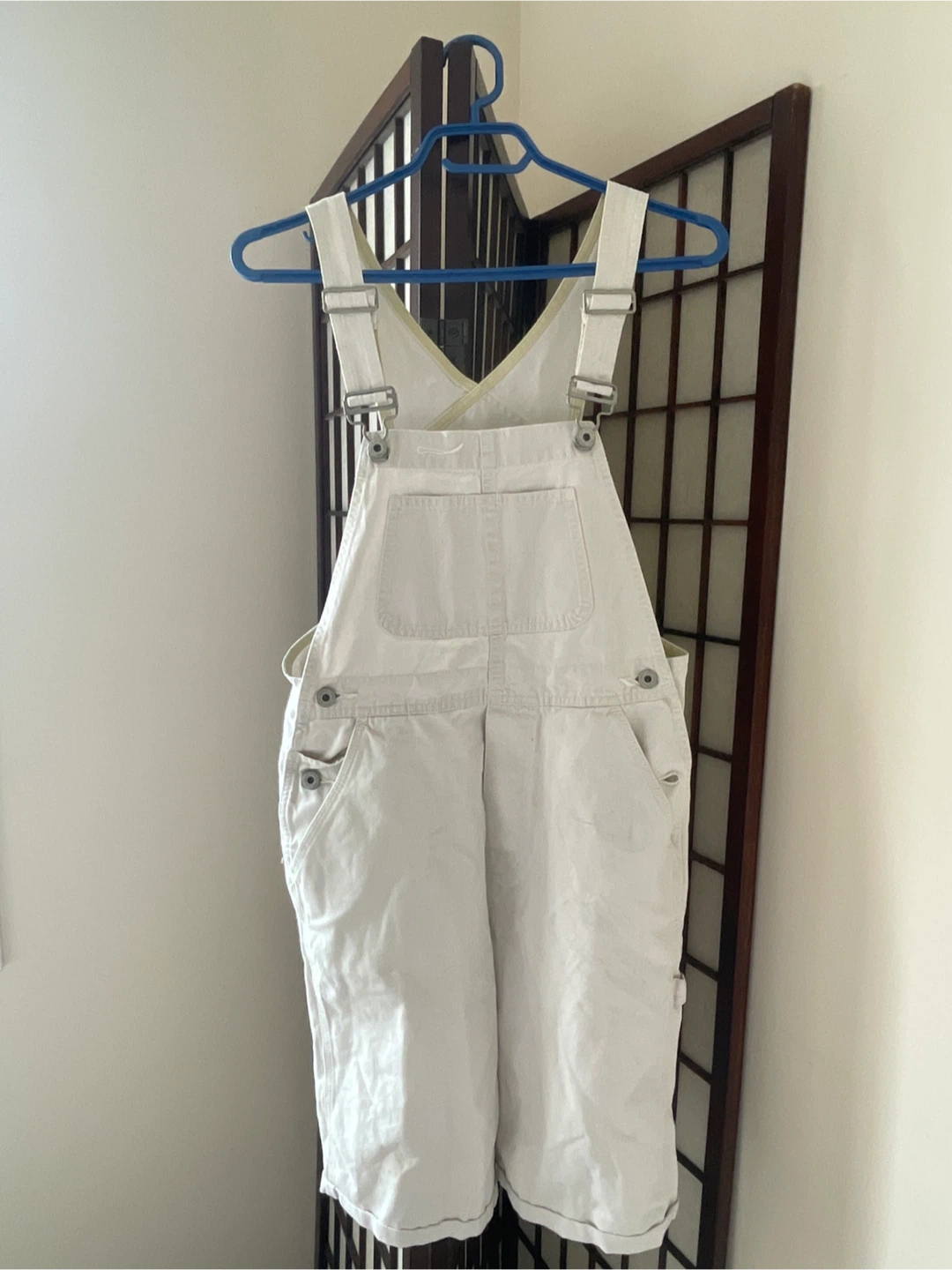GAP White Denim Overalls Size XS
