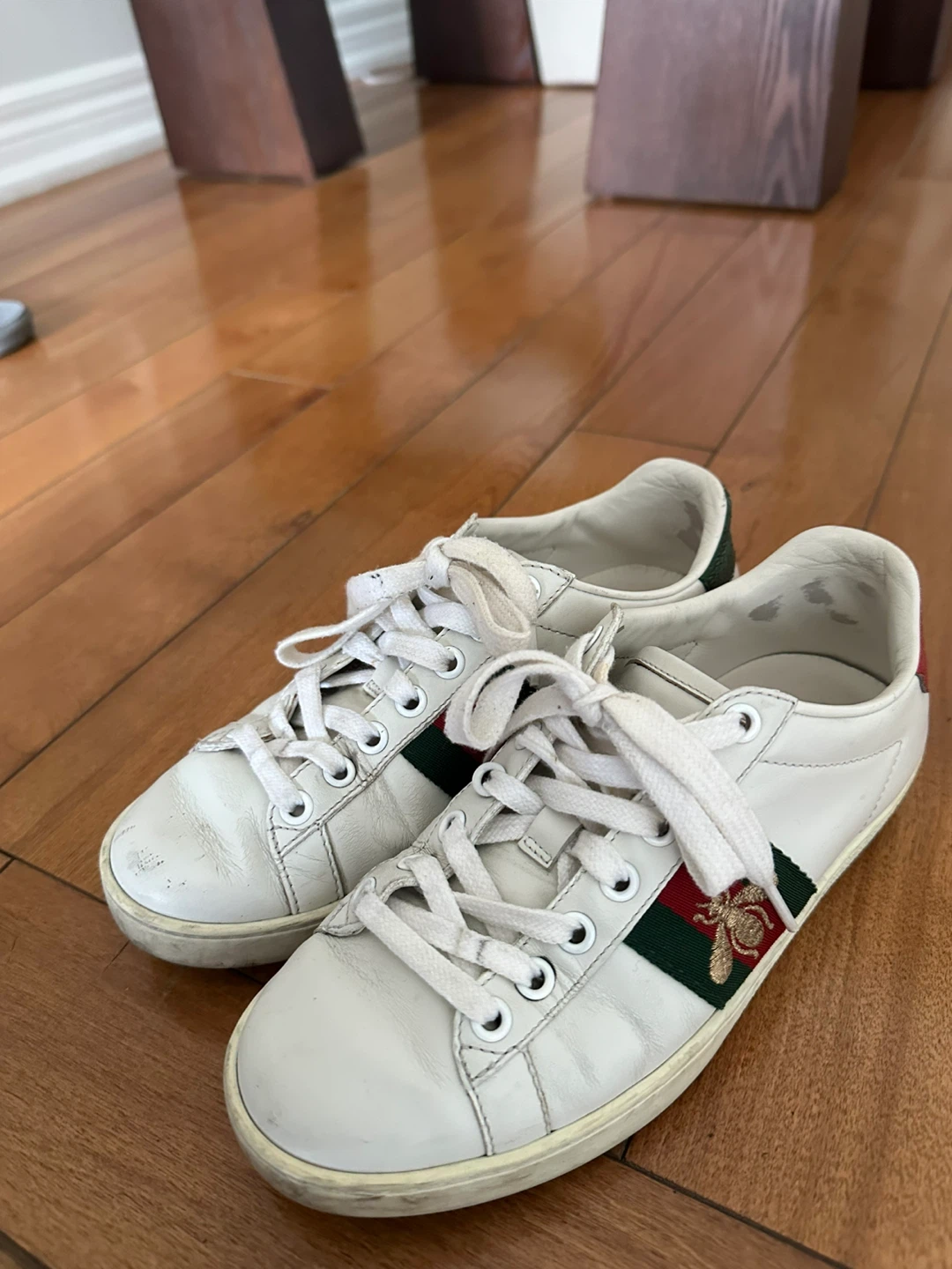 Gucci Ace Bee Sneakers White Leather - photo 3
