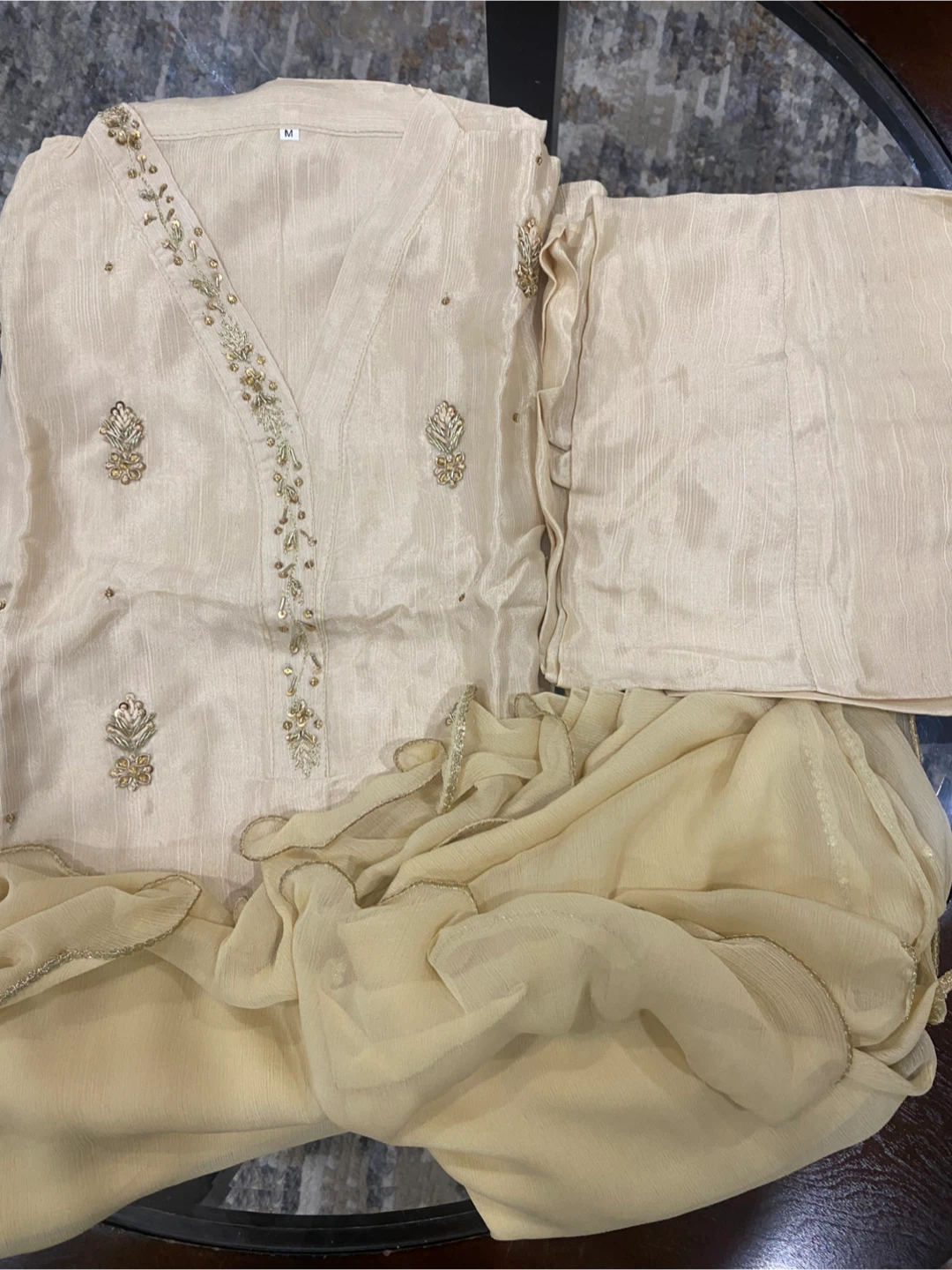 Silk Kurti Set 3 pcs- Size M - photo 3