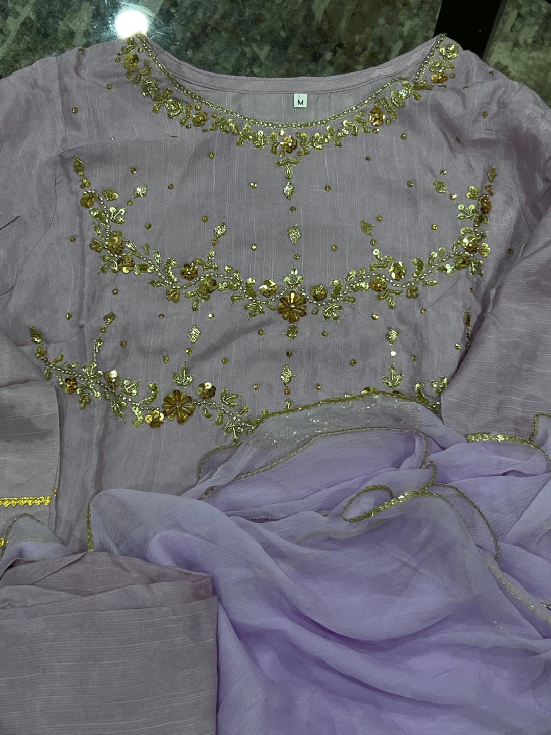 Silk Kurti Set 3 pcs- Size M