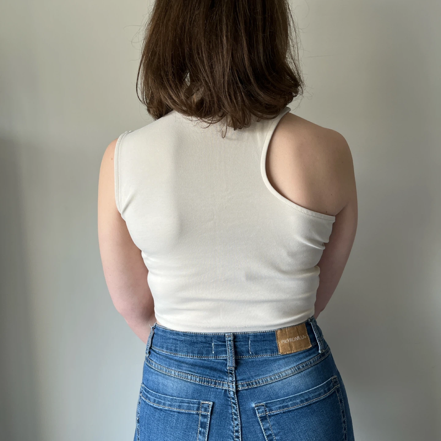 Oak + Fort Cream Crop Top, Size M - photo 4