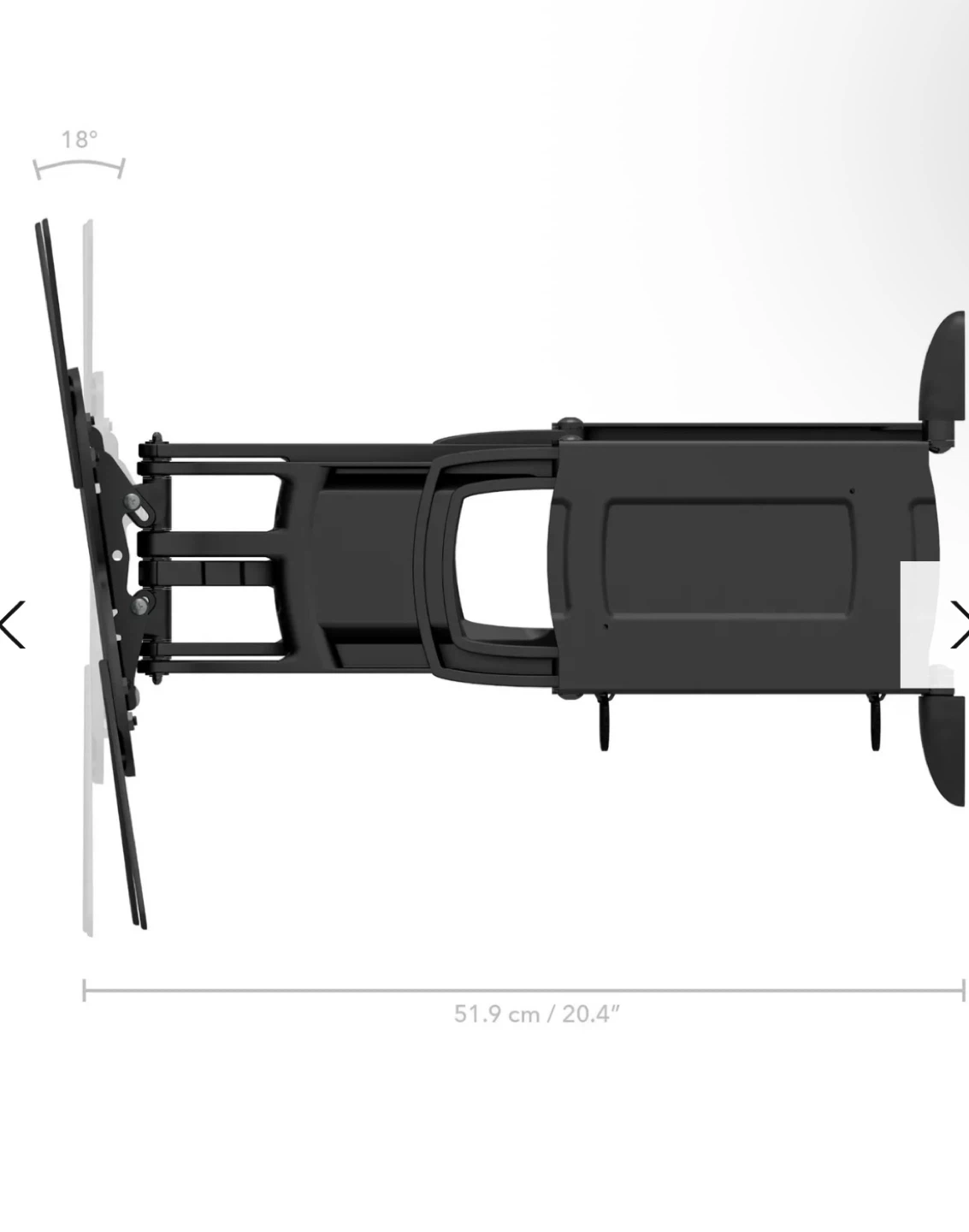 AVA TV Wall Mount Bracket - Black - photo 2
