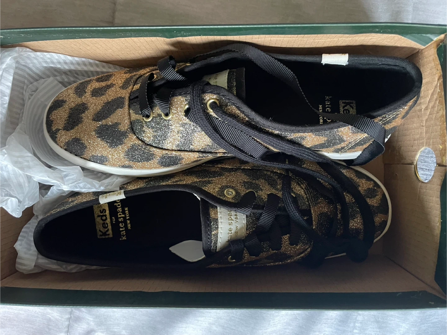 Kate Spade Keds Leopard Glitter Sneakers