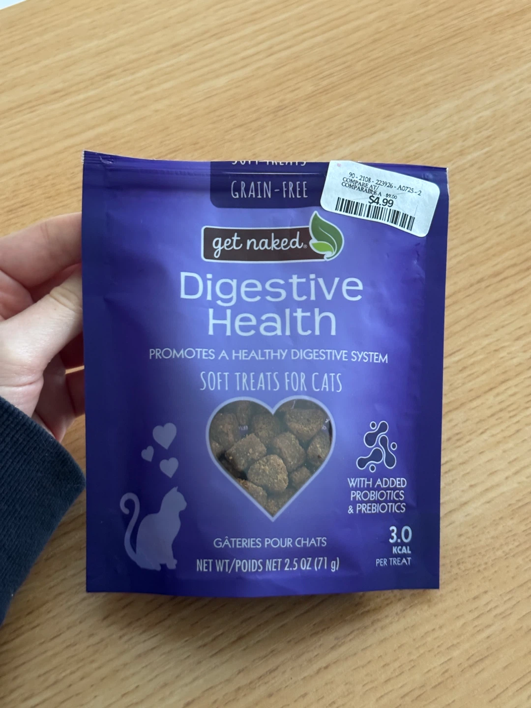 Opened Get Naked Digestive Health Grain-Free Cat Treats