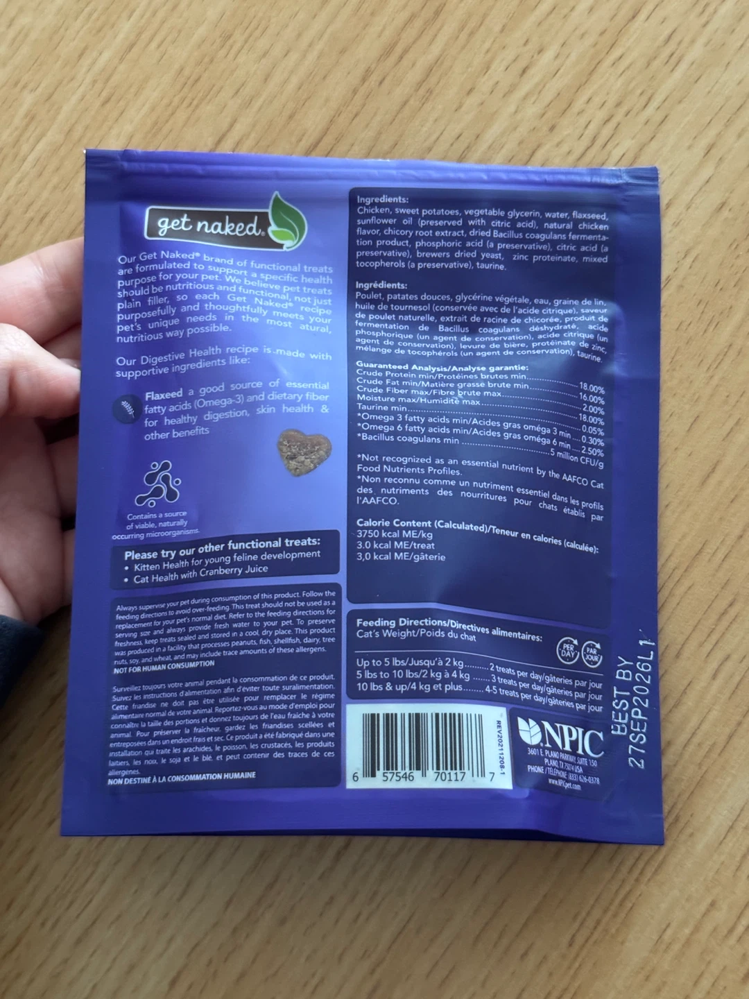 Opened Get Naked Digestive Health Grain-Free Cat Treats - photo 2