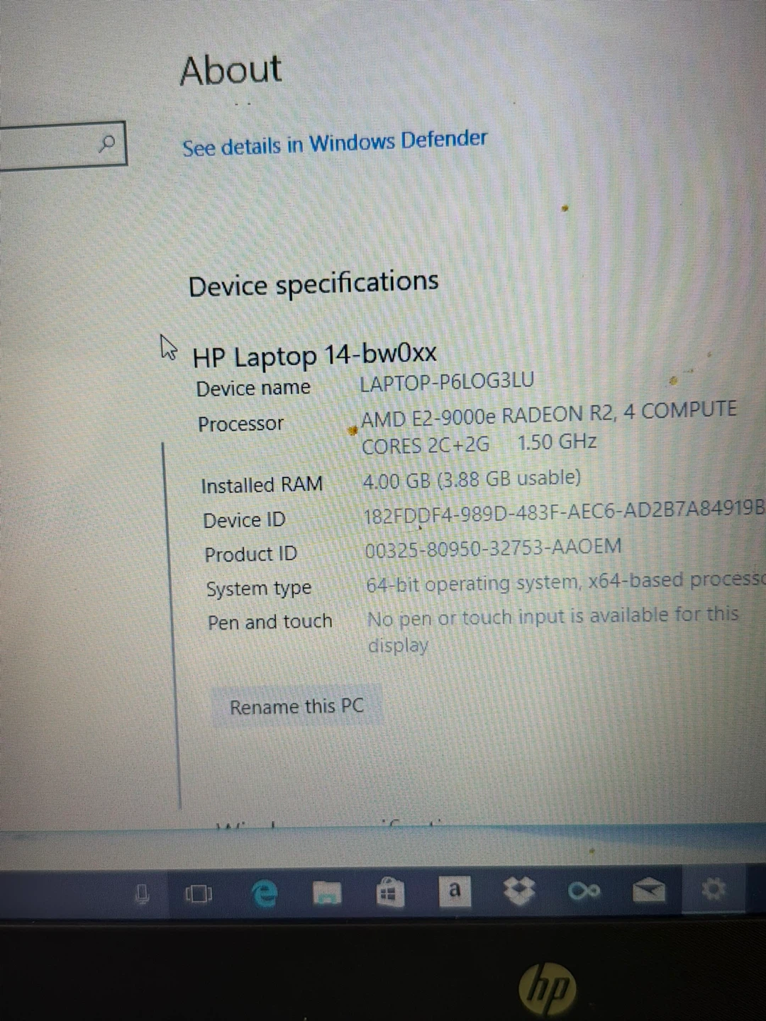 HP Laptop 14-bw0xx - photo 2