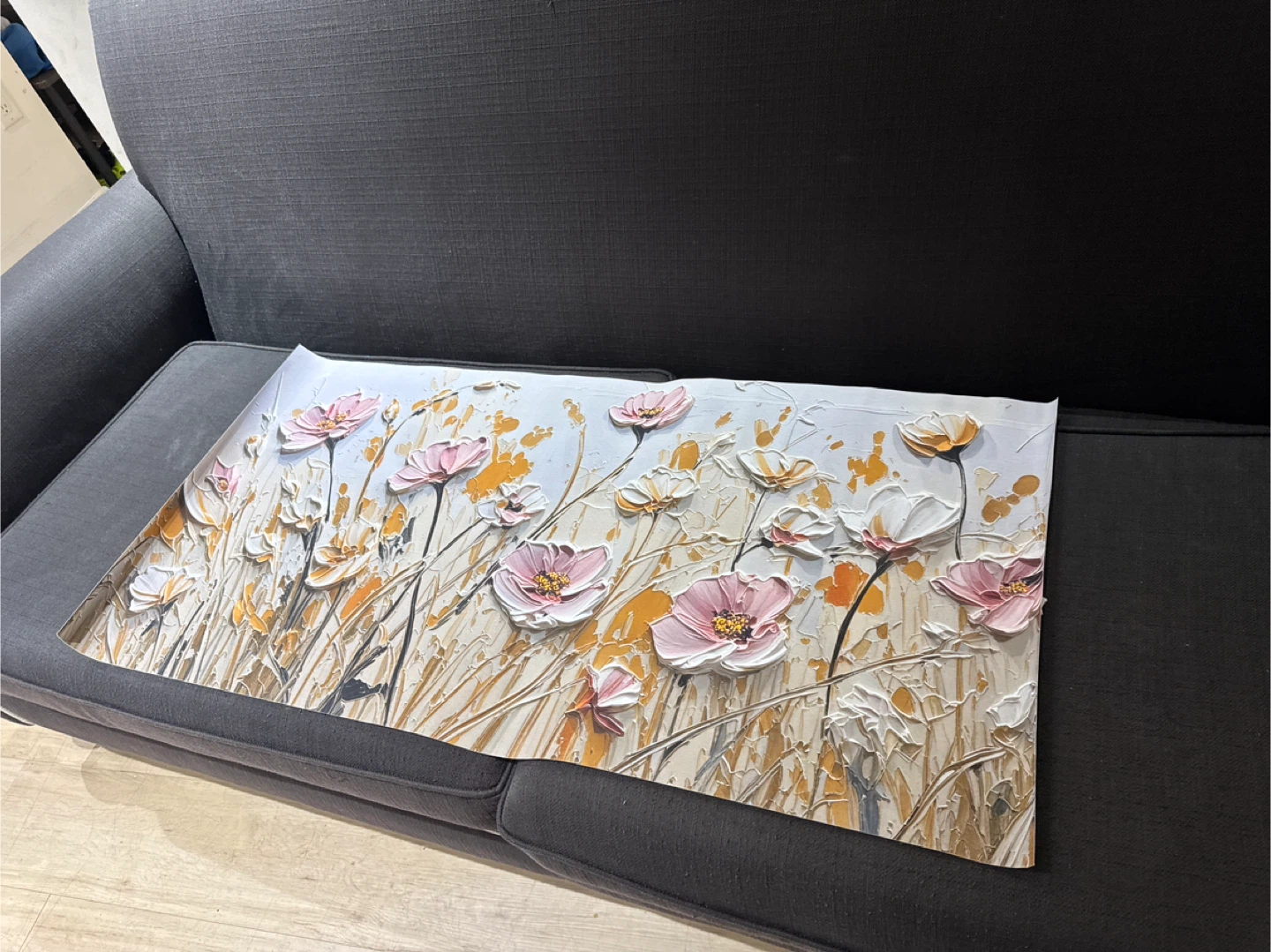 Textured Floral Wall canvas