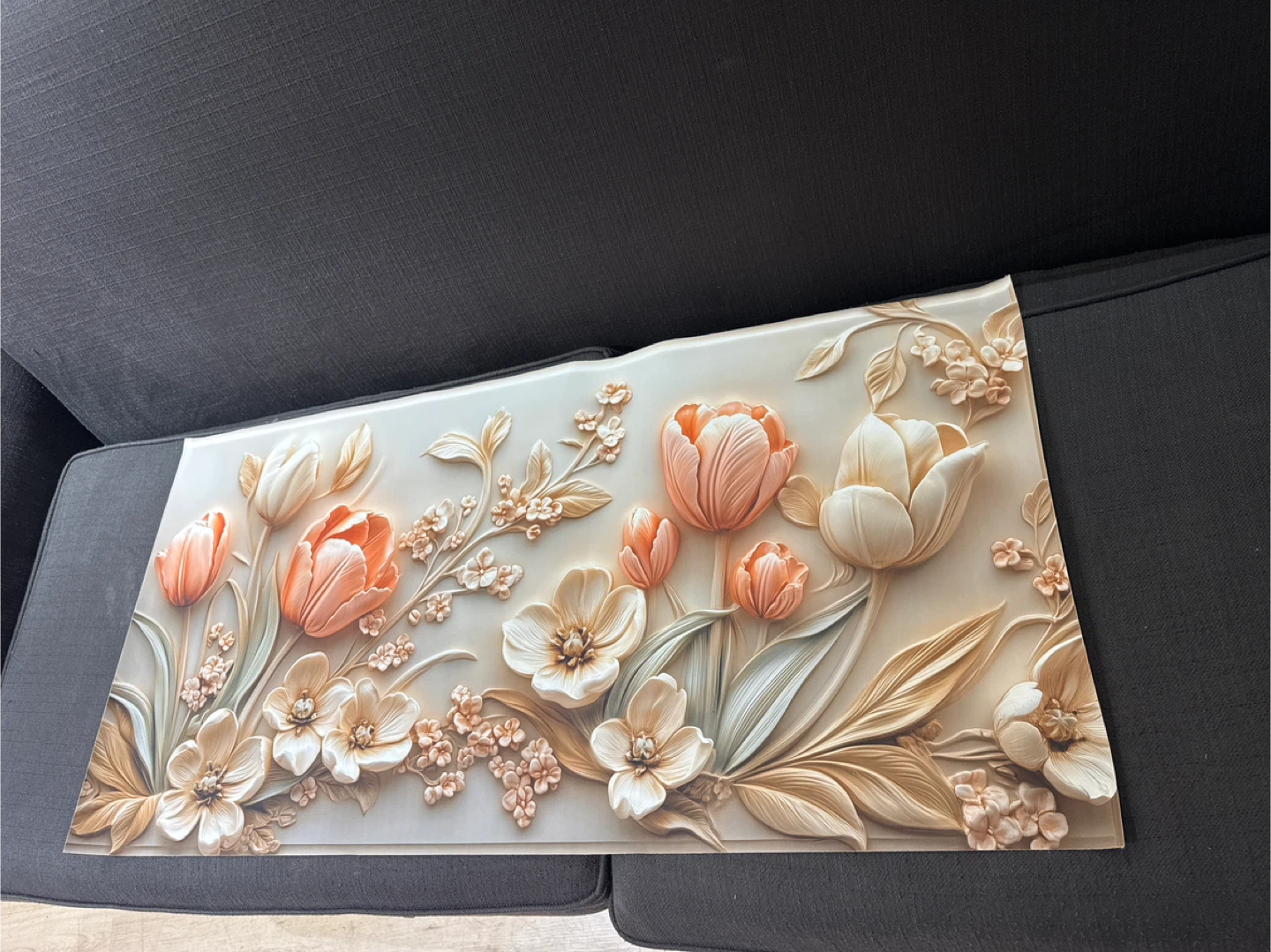 Decorative Wall Art - Floral Embossed Design - photo 2