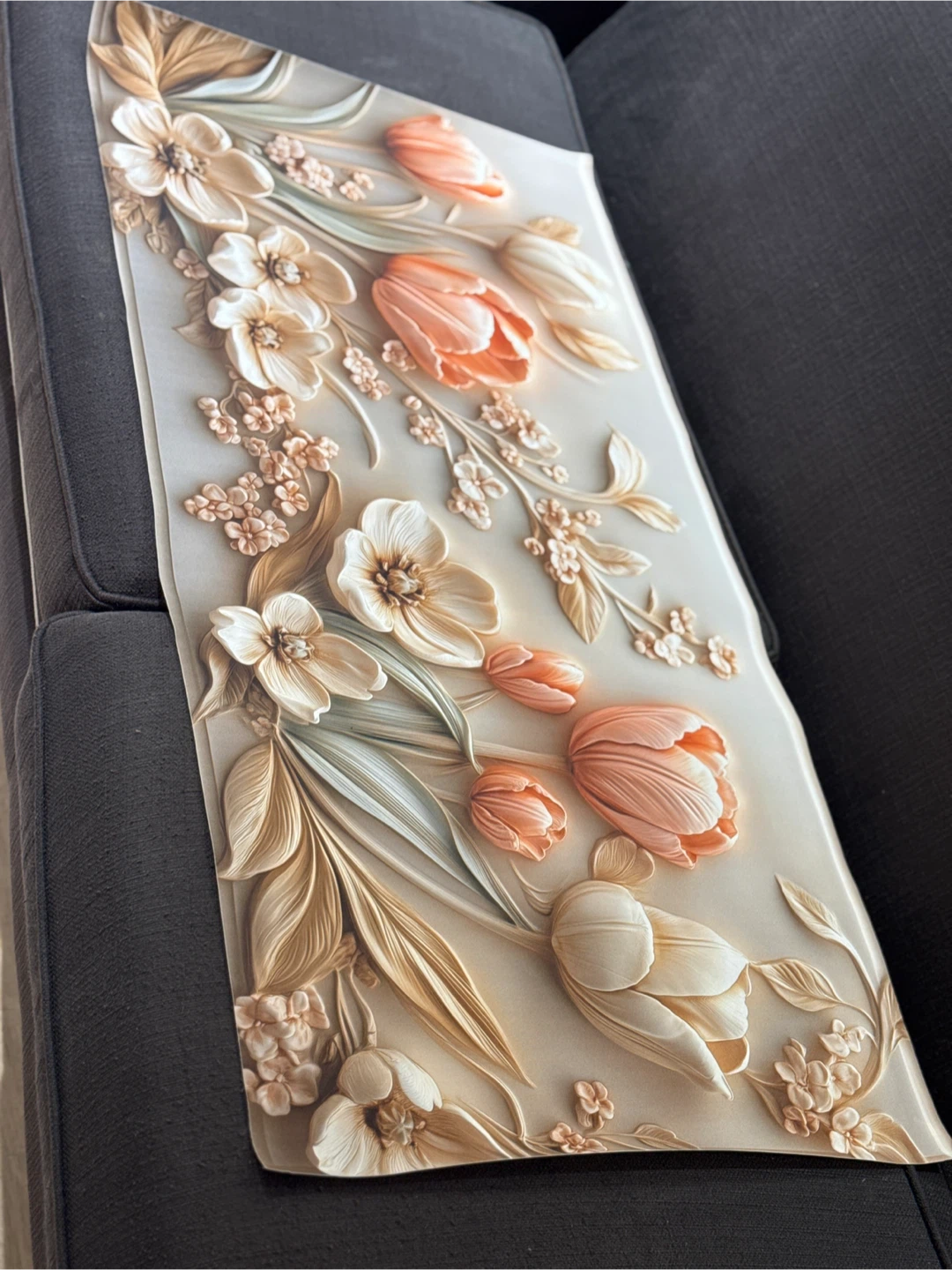 Decorative Wall Art - Floral Embossed Design