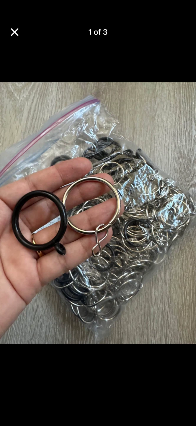 Curtain Rings with Clips and Hooks