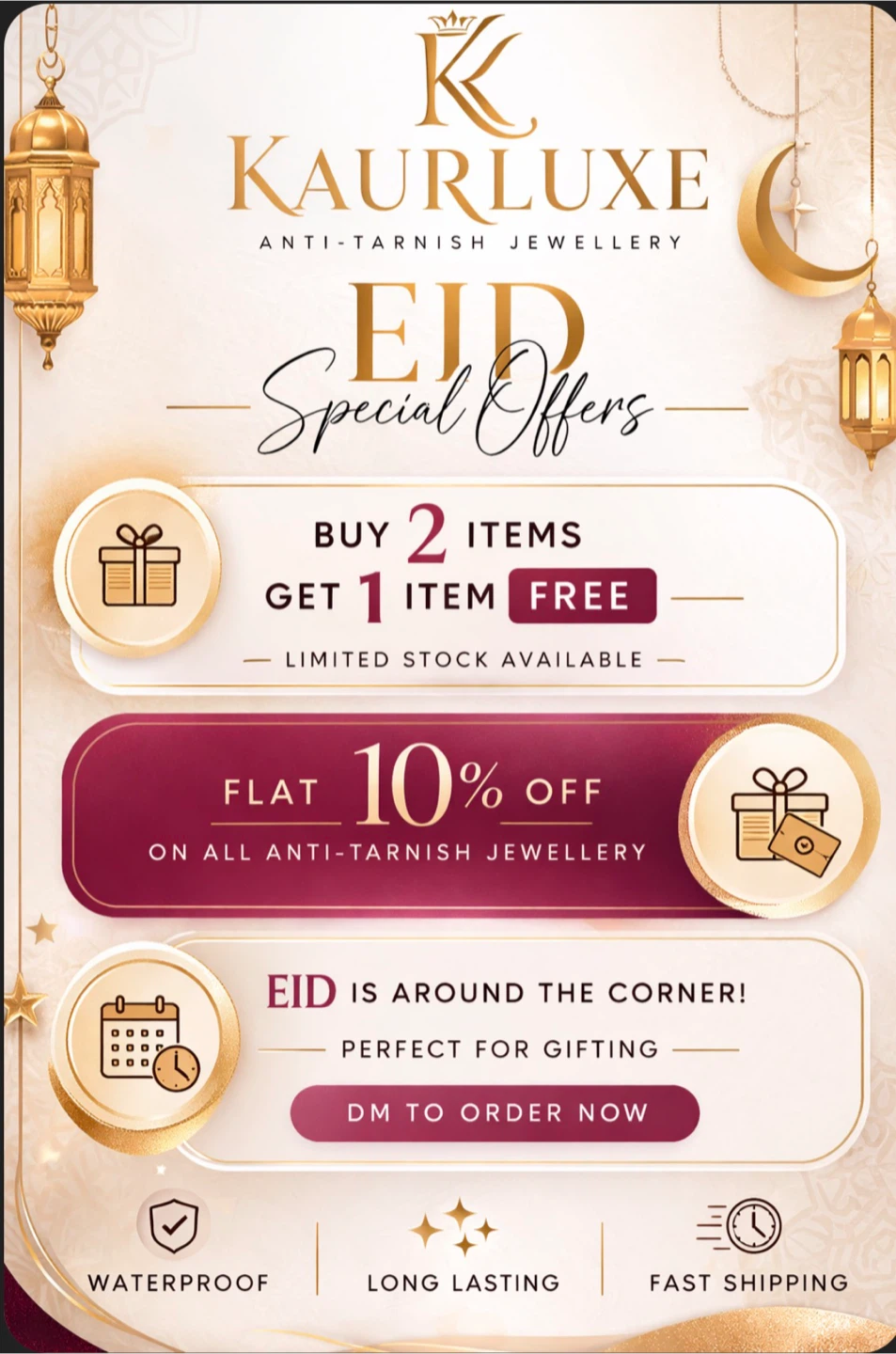 KaurLuxe Anti-Tarnish Jewellery Eid Special Offers