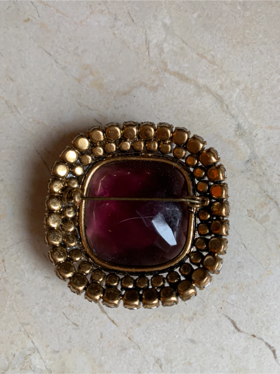 Vintage Amethyst Coloured Pearl Brooch - photo 2