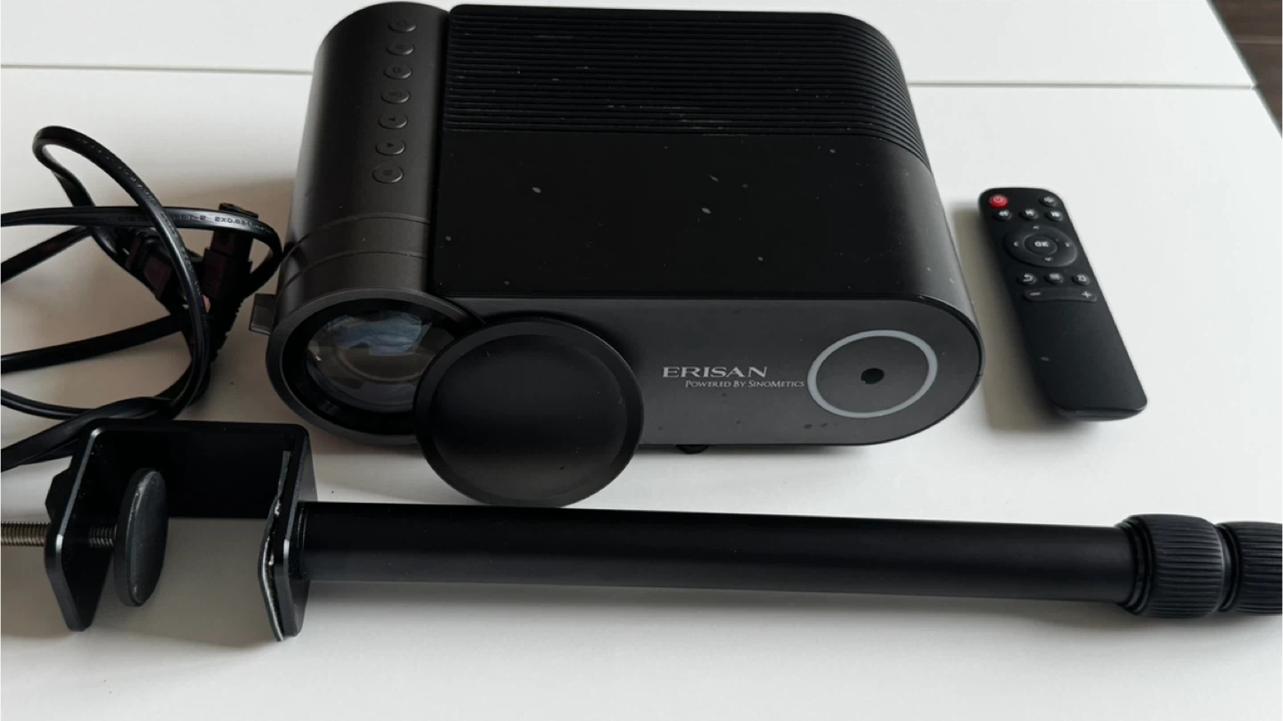 ERISAN Mini Projector with Remote and Clamp - photo 2