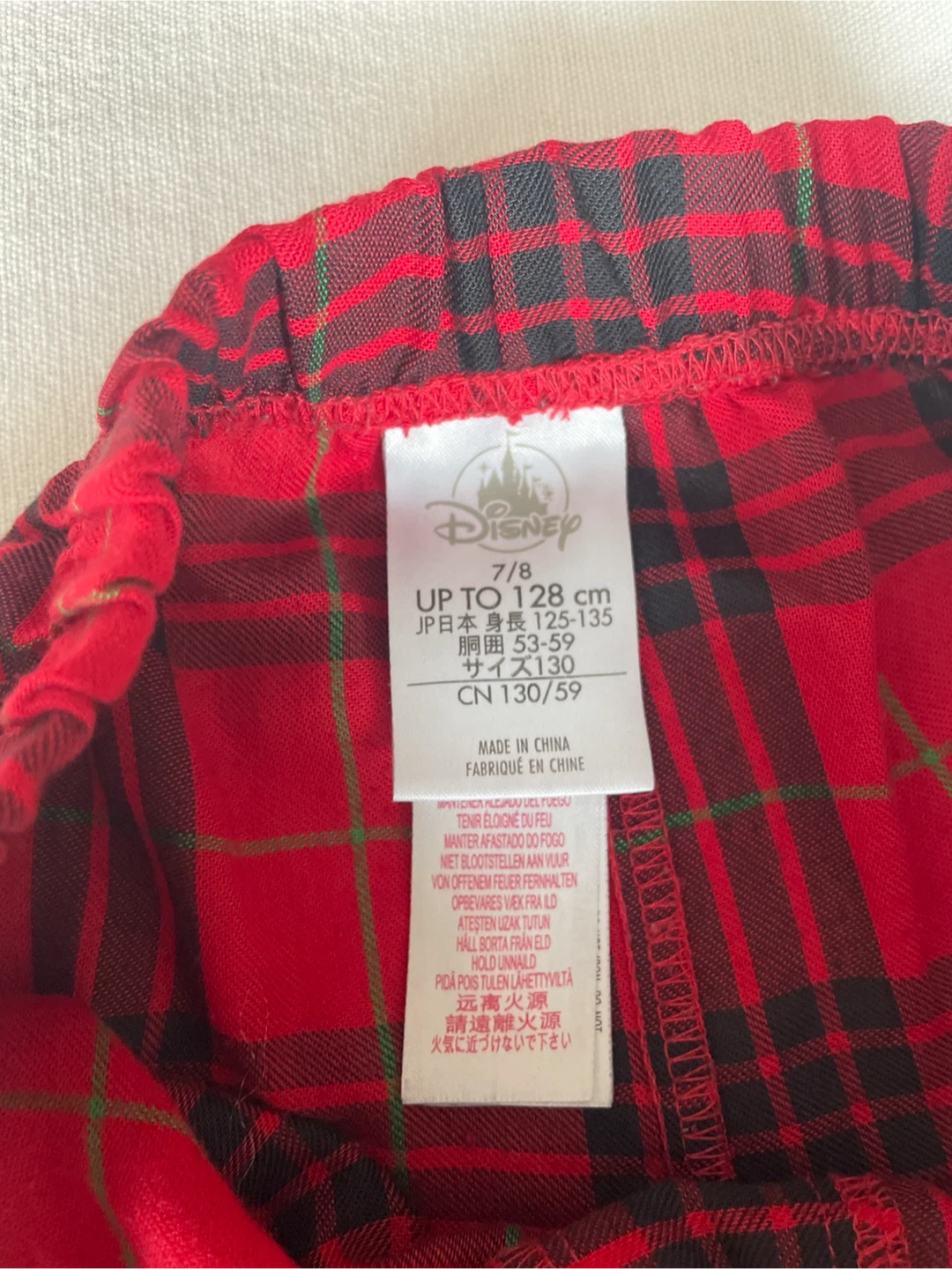 Disney Plaid Pajama Pants Size 7/8 - photo 2