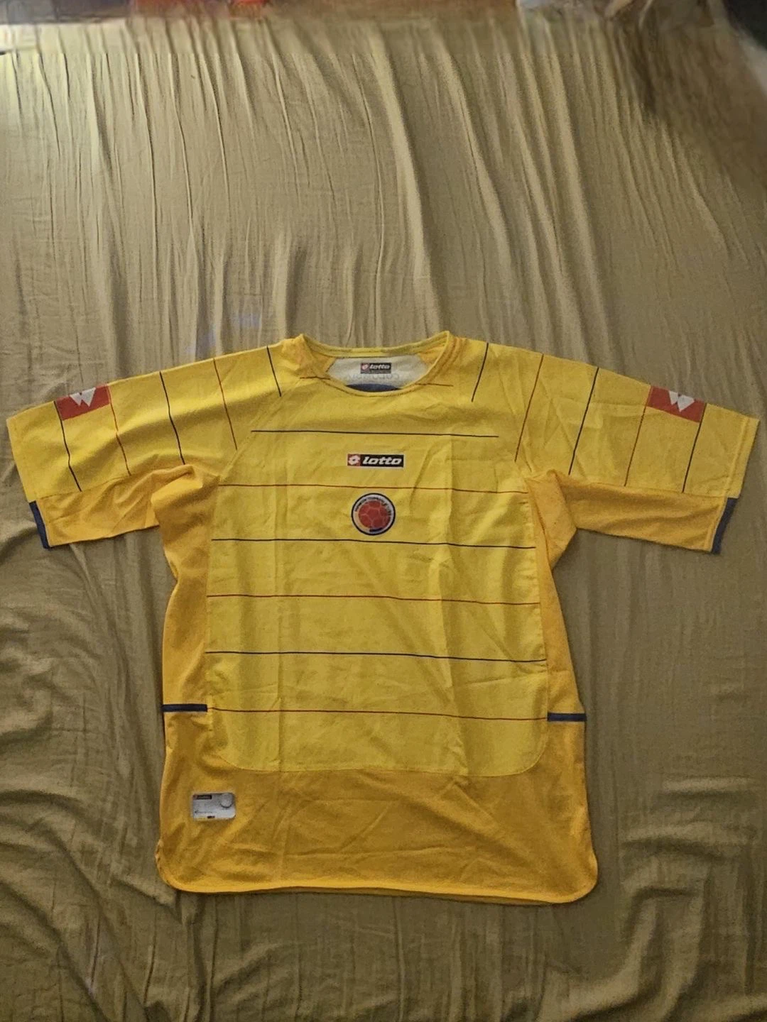 Lotto Colombia Soccer Jersey Yellow Men's Size L