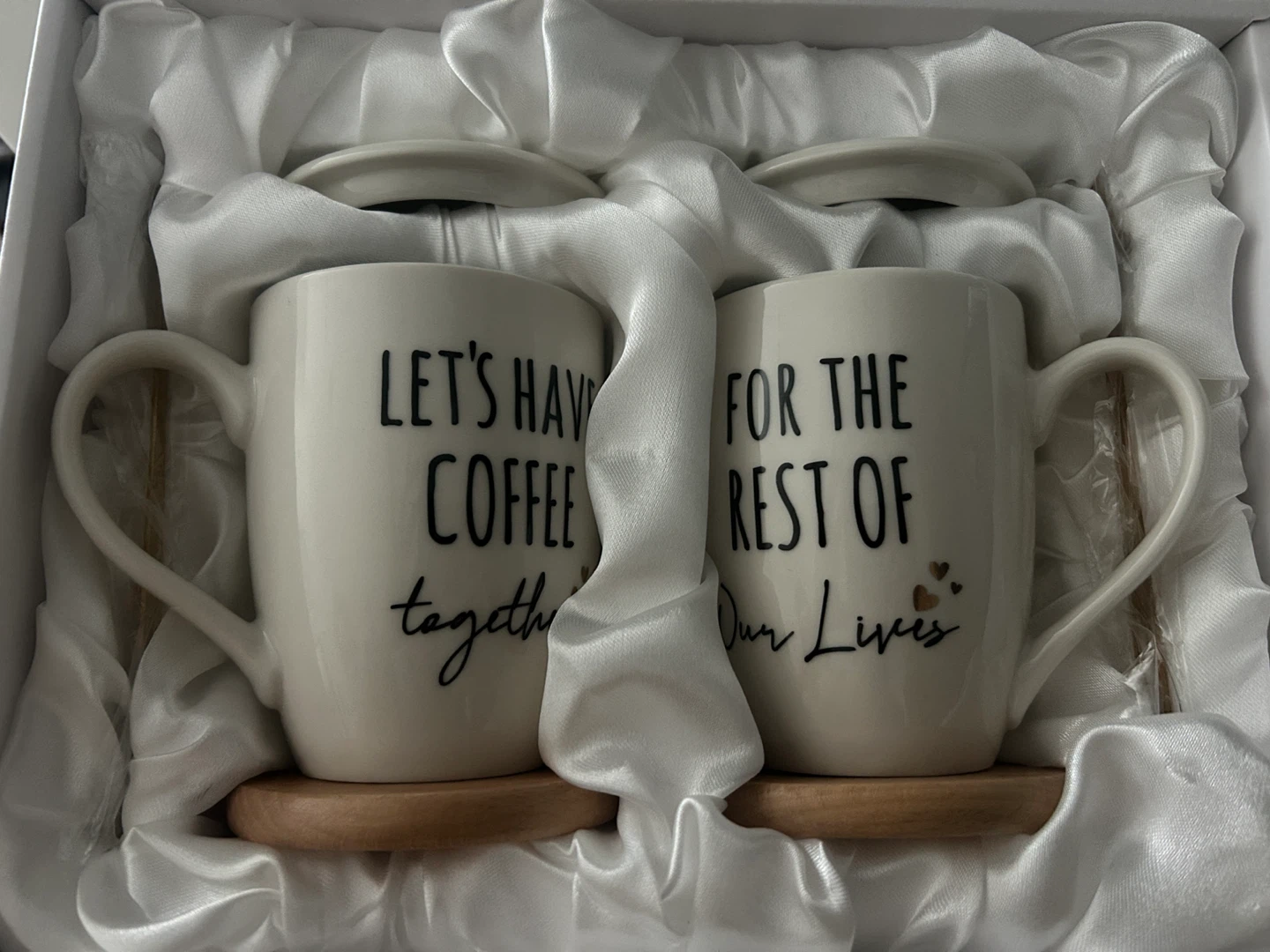 Coffee Mug Set with Spoons and Lids