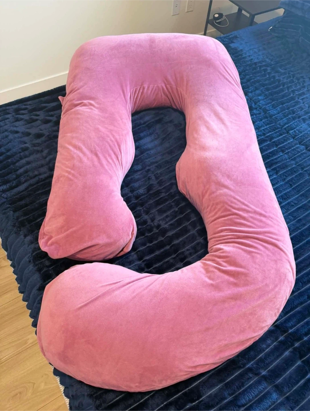 Pink U-Shaped Maternity Pillow