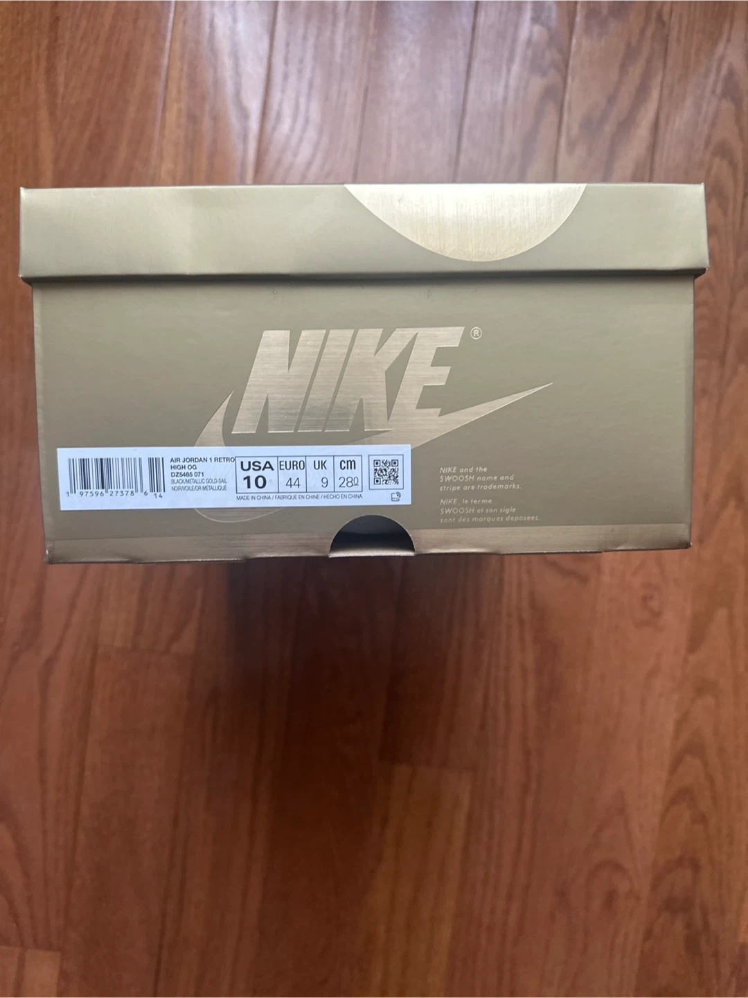 Nike Air Jordan 1 Retro High OG Shoes - Black/Metallic Gold - photo 5