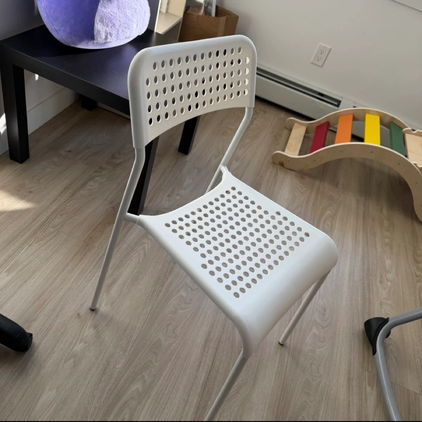 White Plastic Stacking Chair