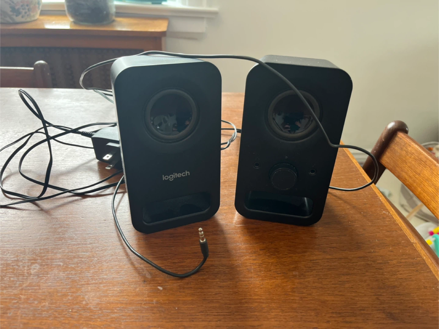 FREE Logitech Black Computer Speakers with Volume Knob