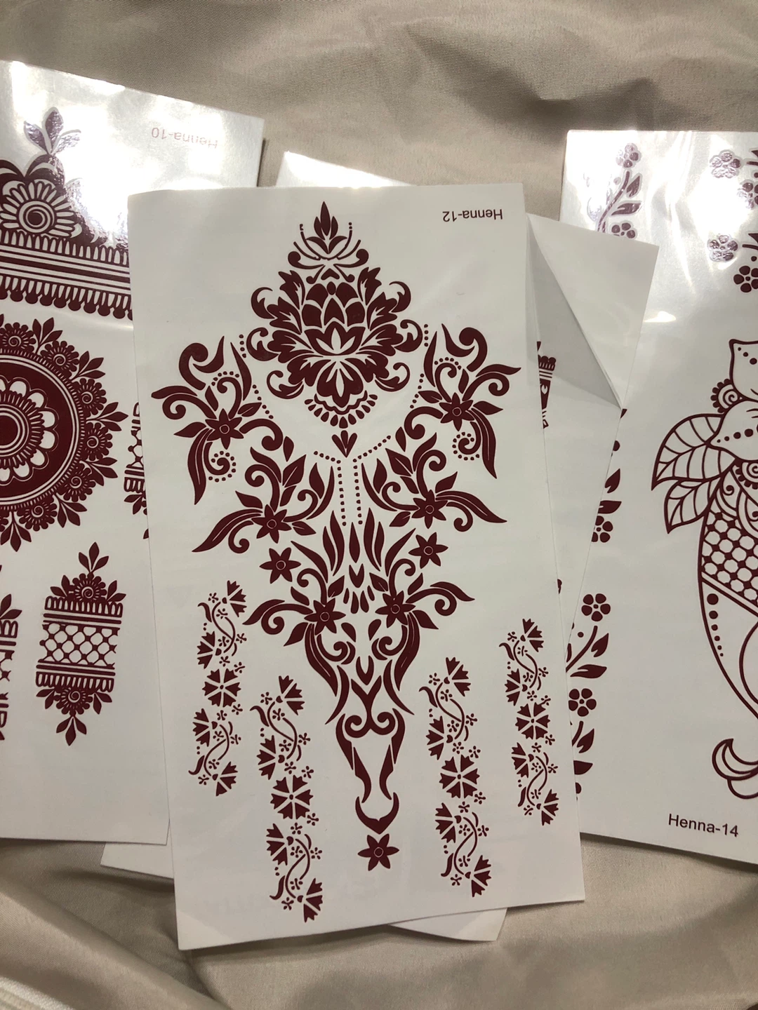New-Temporary Henna Tattoo Sticker assorted Designs - photo 2