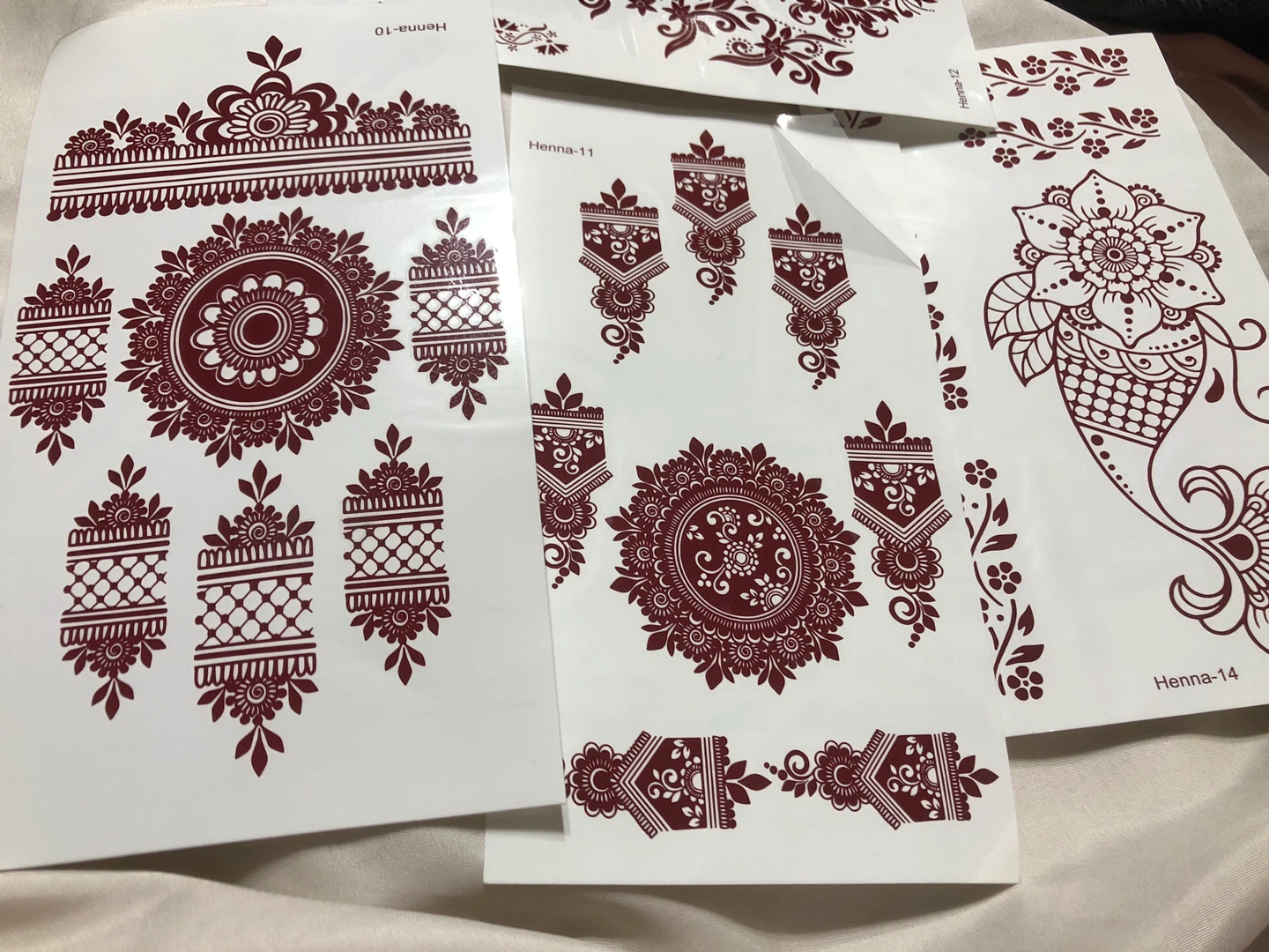 New-Temporary Henna Tattoo Sticker assorted Designs