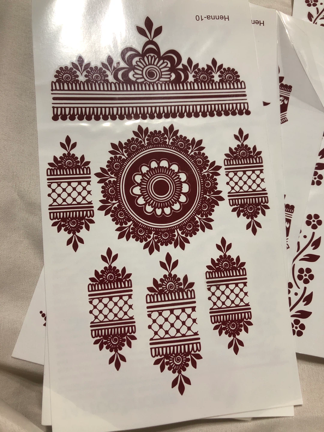 New-Temporary Henna Tattoo Sticker assorted Designs - photo 3